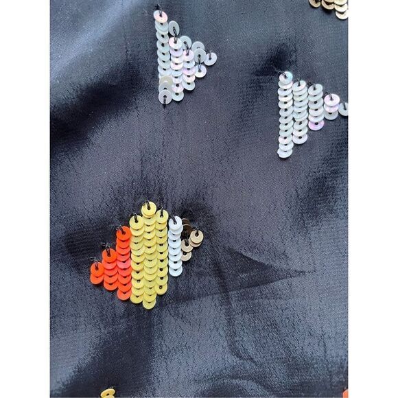 Chelsea Flowers Navy Blue Sequin Party Dress Sz Small - Picture 6 of 11